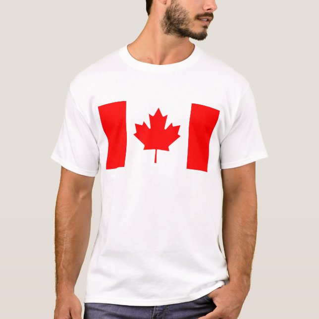 Camiseta Bandeira nacional de Canadá - Drapeau du Canadá (Frente)