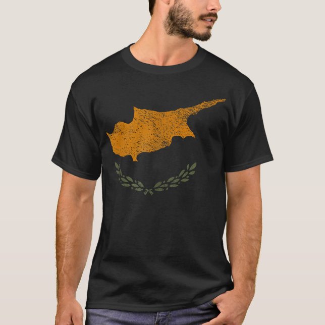 Camiseta Bandeira Nacional de Chipre (Frente)
