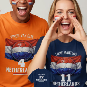 Camiseta Bandeira Nacional de Futebol da Holanda Patrimônio