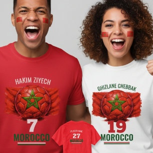 Camiseta Bandeira Nacional de Futebol do Marrocos Patrimôni