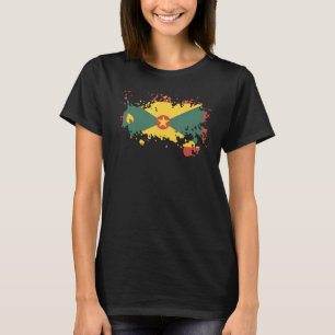 Camiseta Bandeira Nacional de Grenada souvenir para homens