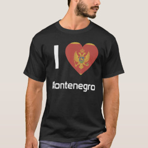 Camiseta Bandeira Nacional de Montenegro souvenir para home