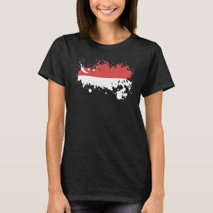 Camiseta Bandeira Nacional de Singapura souvenir para hom