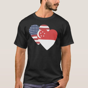 Camiseta Bandeira Nacional de Singapura souvenir para homen
