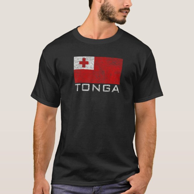 Camiseta Bandeira Nacional de Tonga (Frente)