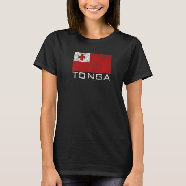 Camiseta Bandeira Nacional de Tonga (Frente)