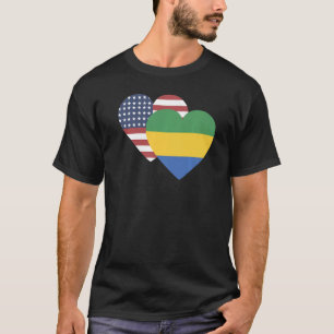 Camiseta Bandeira Nacional do Gabão souvenir para homens mu