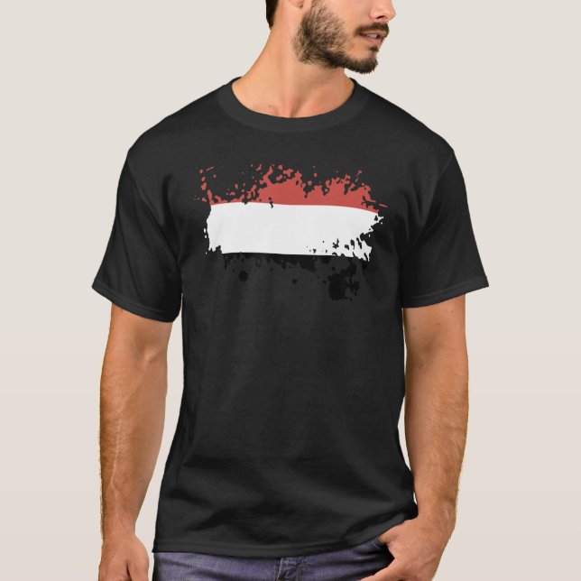 Camiseta Bandeira Nacional do Iémen para homens 1 (Frente)