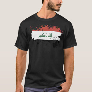 Camiseta Bandeira Nacional do Iraque souvenir para homens 2