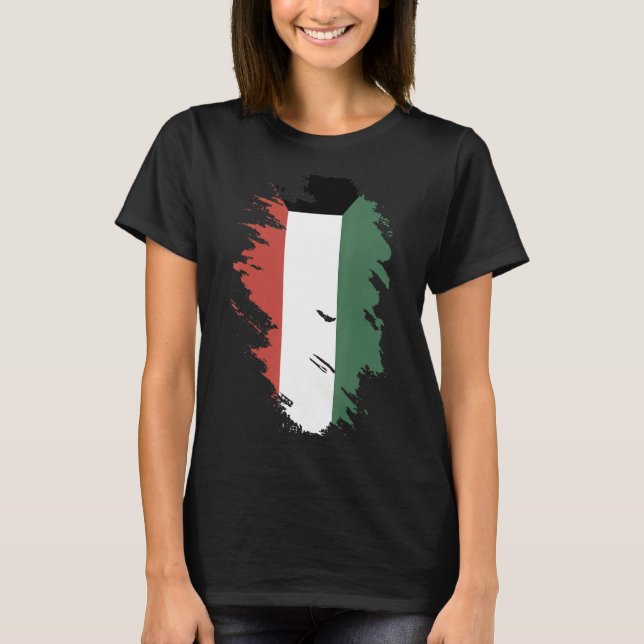Camiseta Bandeira Nacional do Kuwait souvenir para homens 6 (Frente)