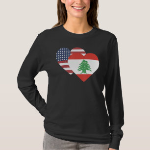 Camiseta Bandeira Nacional do Líbano souvenir para mulheres