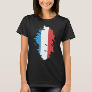 Camiseta Bandeira Nacional do Luxemburgo para as mulheres