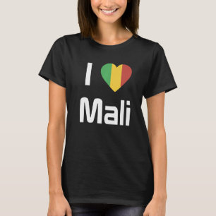 Camiseta Bandeira Nacional do Mali para mulheres masculinas