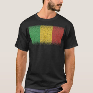 Camiseta Bandeira Nacional do Mali para mulheres masculinas
