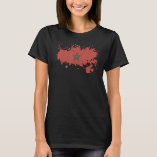 Camiseta Bandeira Nacional do Marrocos souvenir para homens