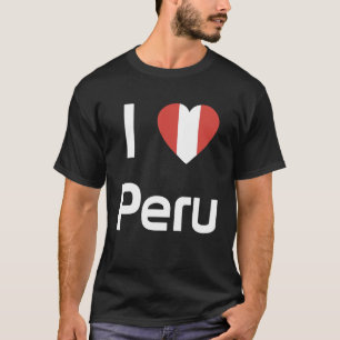 Camiseta Bandeira Nacional do Peru para mulheres masculinas