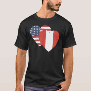 Camiseta Bandeira Nacional do Peru para mulheres masculinas