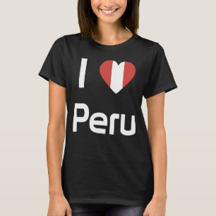 Camiseta Bandeira Nacional do Peru para mulheres masculinas
