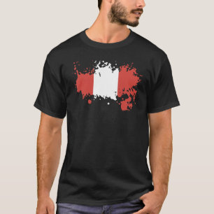 Camiseta Bandeira Nacional do Peru souvenir para homens mul