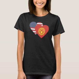 Camiseta Bandeira Nacional do Quirguistão souvenir para hom