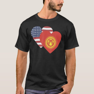 Camiseta Bandeira Nacional do Quirguistão souvenir para hom