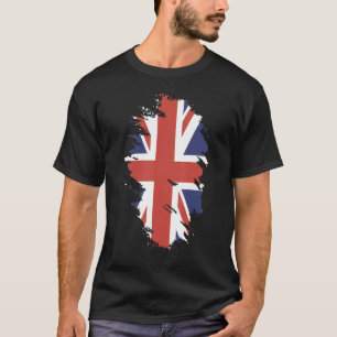 Camiseta Bandeira nacional do souvenir britânico para homen