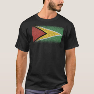 Camiseta Bandeira Nacional do Souvenir da Guiana para homen