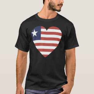 Camiseta Bandeira Nacional do souvenir da Libéria para home