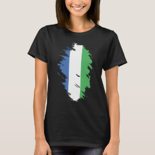 Camiseta Bandeira Nacional do Souvenir da Serra Leoa para h