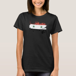 Camiseta Bandeira Nacional do souvenir da Síria para homens