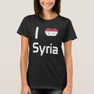 Camiseta Bandeira Nacional do souvenir da Síria para mulher