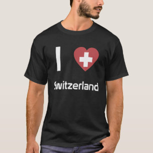 Camiseta Bandeira Nacional do souvenir da Suiça para homens