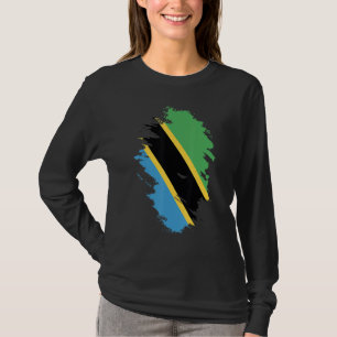 Camiseta Bandeira Nacional do souvenir da Tanzânia para hom