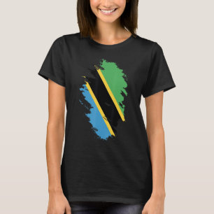Camiseta Bandeira Nacional do souvenir da Tanzânia para hom