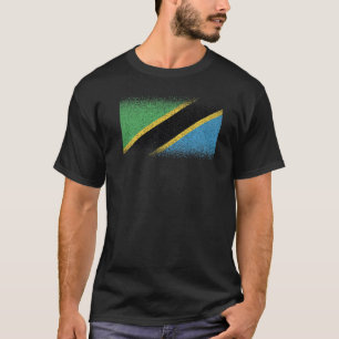 Camiseta Bandeira Nacional do souvenir da Tanzânia para hom
