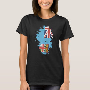 Camiseta Bandeira Nacional do Souvenir das Fiji para homens