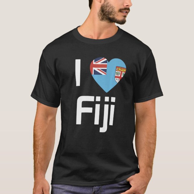 Camiseta Bandeira Nacional do Souvenir das Fiji para homens (Frente)