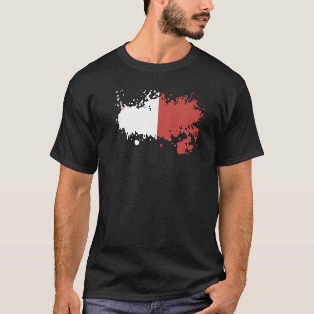 Camiseta Bandeira nacional do souvenir de Malta para homens (Frente)