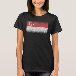 Camiseta Bandeira Nacional do souvenir de Singapura para mu