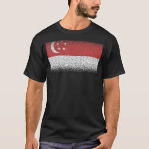 Camiseta Bandeira Nacional do souvenir de Singapura para mu