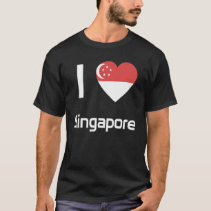 Camiseta Bandeira Nacional do souvenir de Singapura para mu
