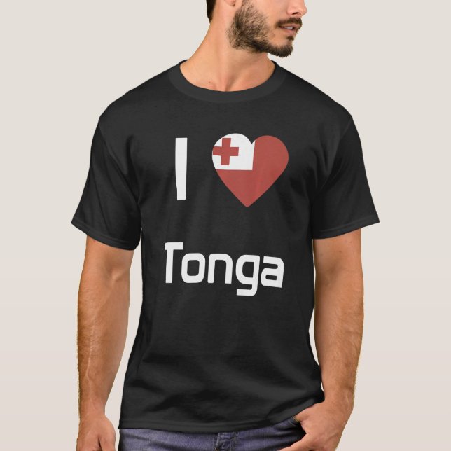 Camiseta Bandeira Nacional do souvenir de Tonga para homens (Frente)