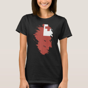 Camiseta Bandeira Nacional do souvenir de Tonga para mulher