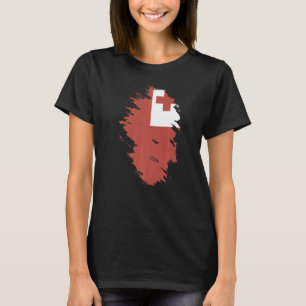 Camiseta Bandeira Nacional do souvenir de Tonga para mulher