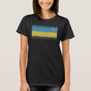 Camiseta Bandeira nacional do souvenir do Ruanda para homen