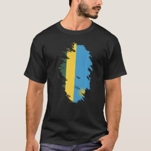 Camiseta Bandeira nacional do souvenir do Ruanda para homen