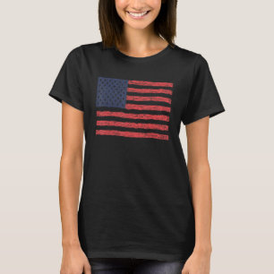 Camiseta Bandeira nacional do souvenir dos EUA para homens