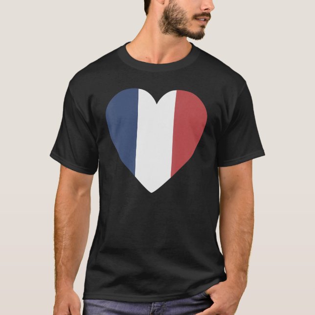 Camiseta Bandeira Nacional do Souvenir França para homens 5 (Frente)
