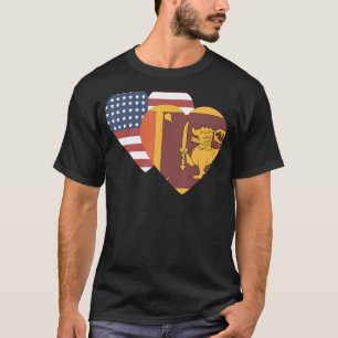 Camiseta Bandeira Nacional do Sri Lanka para homens