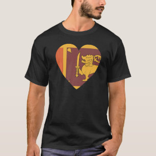 Camiseta Bandeira Nacional do Sri Lanka para homens